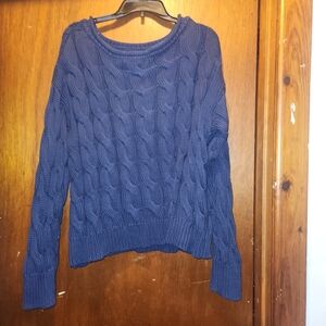 Lucky Brand Navy Cable Knit Sweater